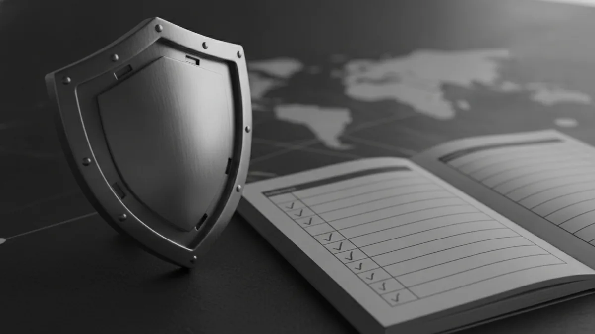Security and cost essentials Security concept and fee notes representing payment processor features