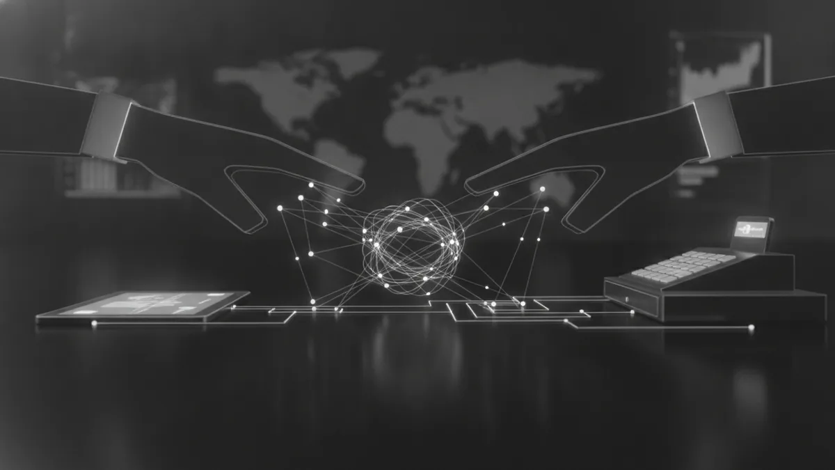 Abstract secure handoff between customer device and business payment terminal