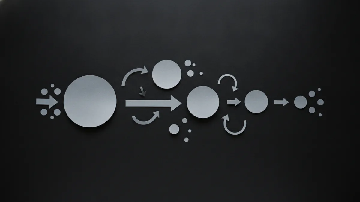 How ACH transfers move money Top-down scene suggesting electronic transfer flow for ACH payments