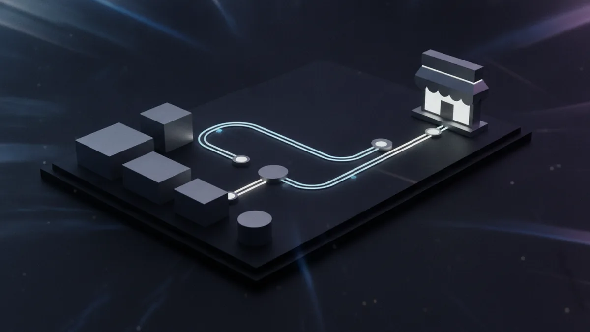 Payment workflow overview Abstract view of payment workflow connections from networks to merchants