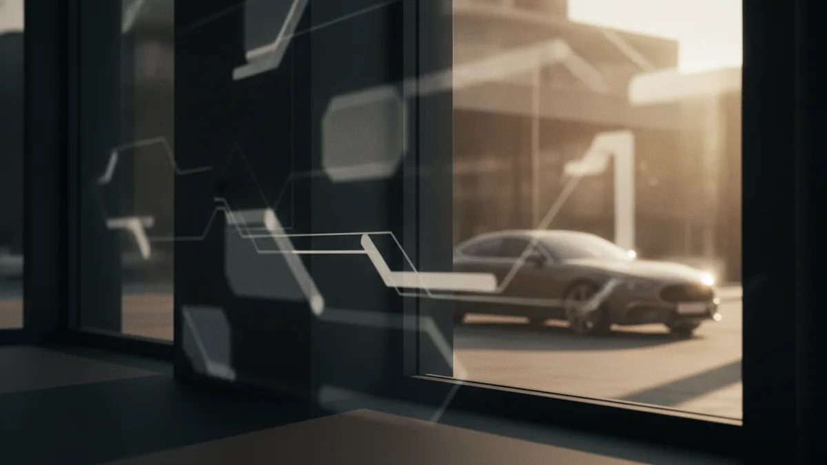 See how fees change totals Car in the background with a cost comparison mood for financing costs
