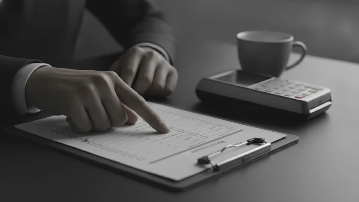 Checklist review for comparing credit card processing terms.