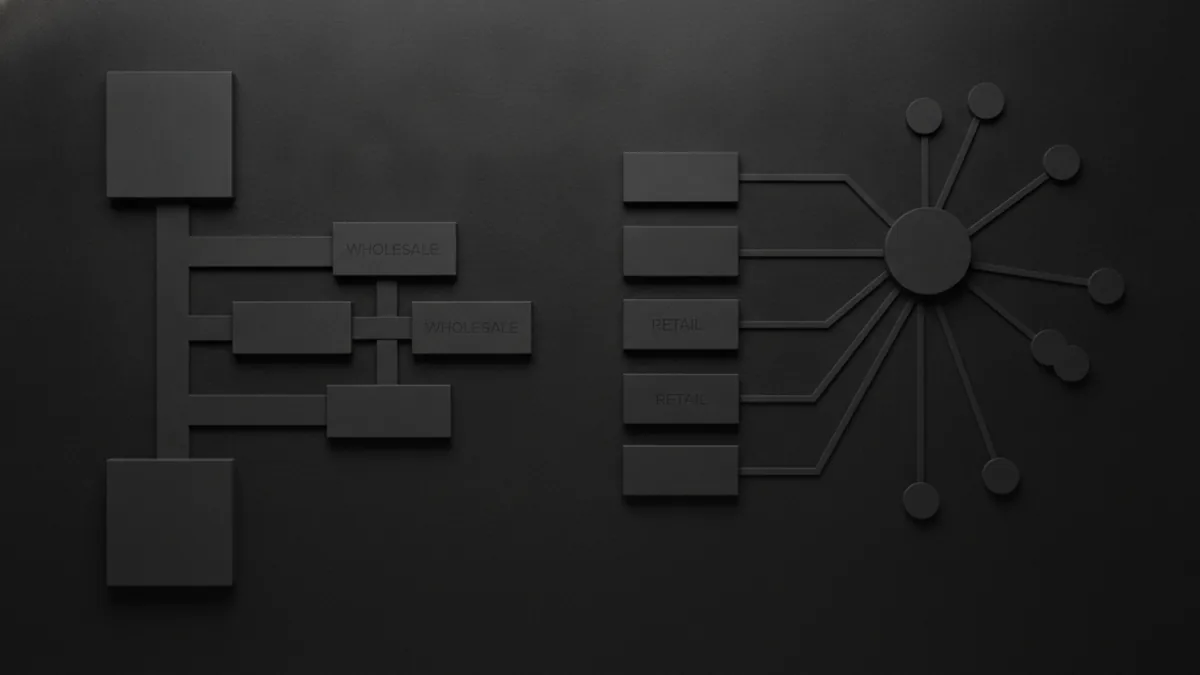Organized routes illustrating different cross-border payment service types