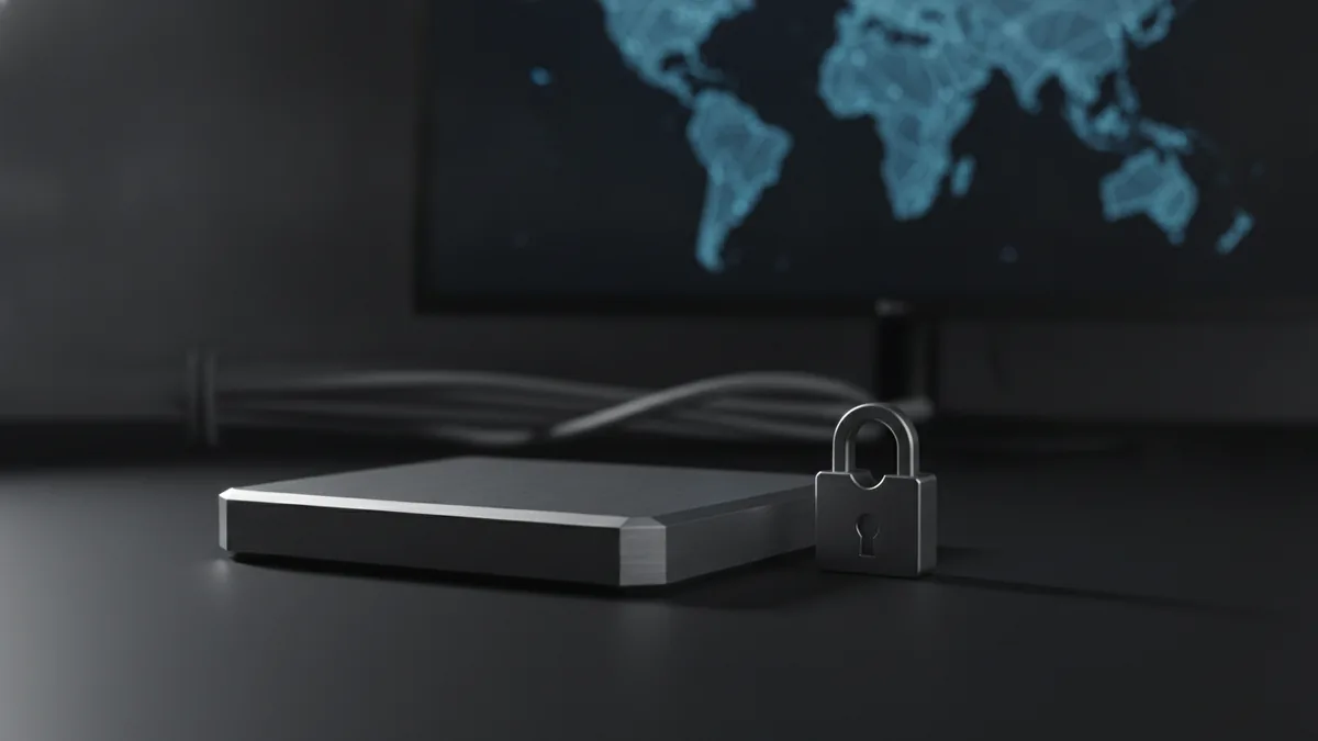 Secure hardware setup representing safety controls for crypto payment apps