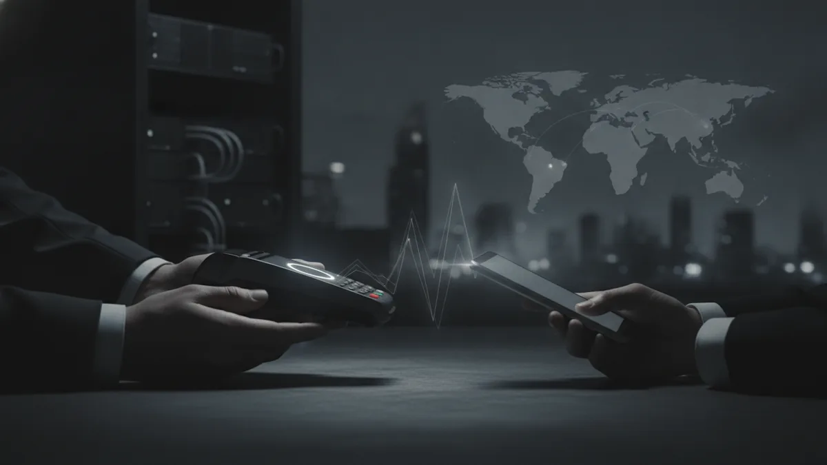 Merchant and customer using a mobile wallet to make a crypto payment