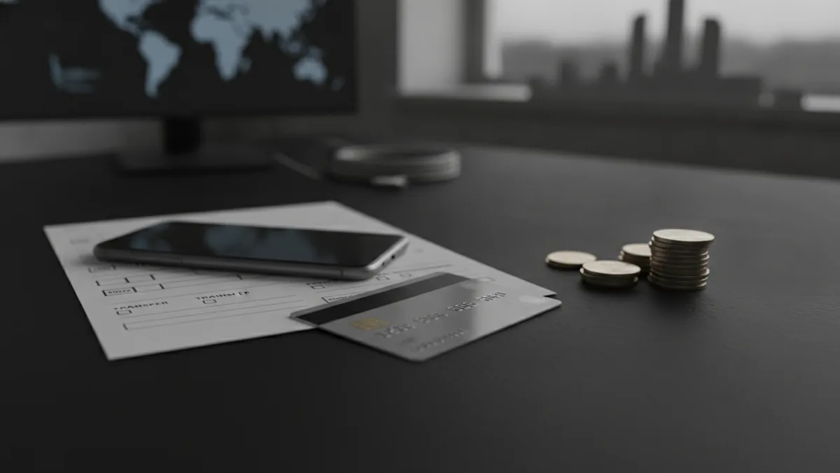 Comparison of bank transfer methods using cards, wire papers, and digital funds