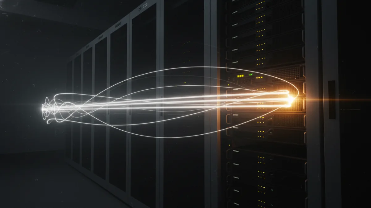 Light trails representing instant payment message routing in a data center