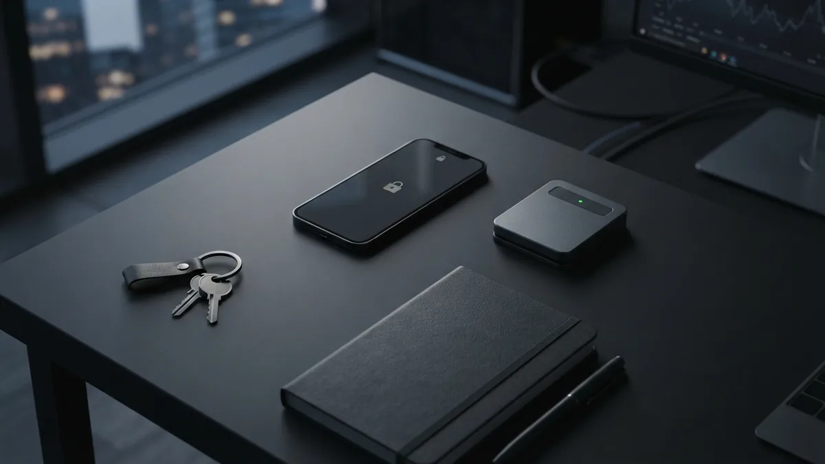 Secure mobile payment setup with locked smartphone and card reader