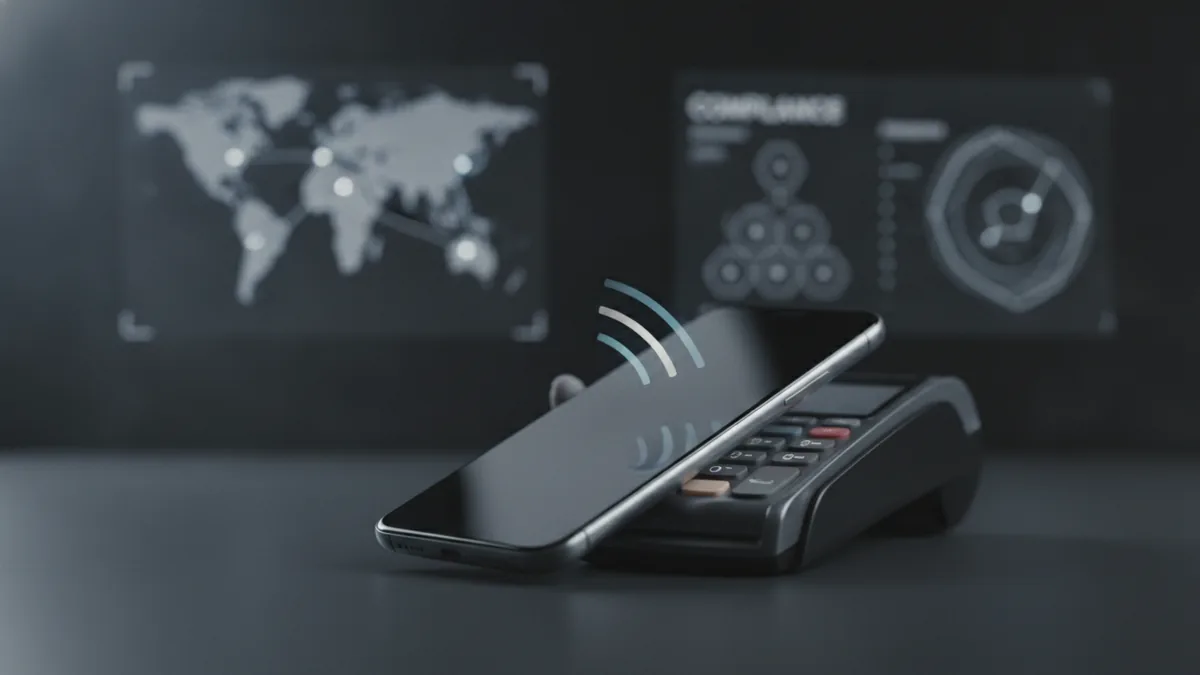 Concept of secure contactless communication between phone and terminal