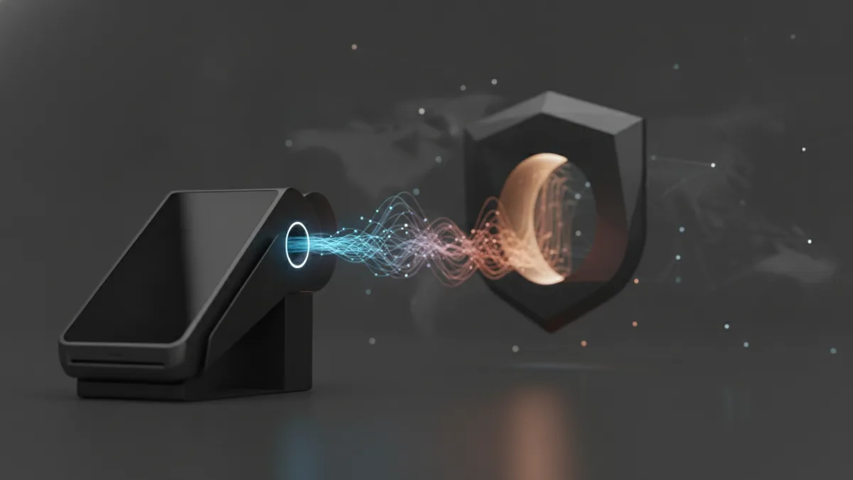 Secure payment data moves through a gateway to a trusted processing layer.