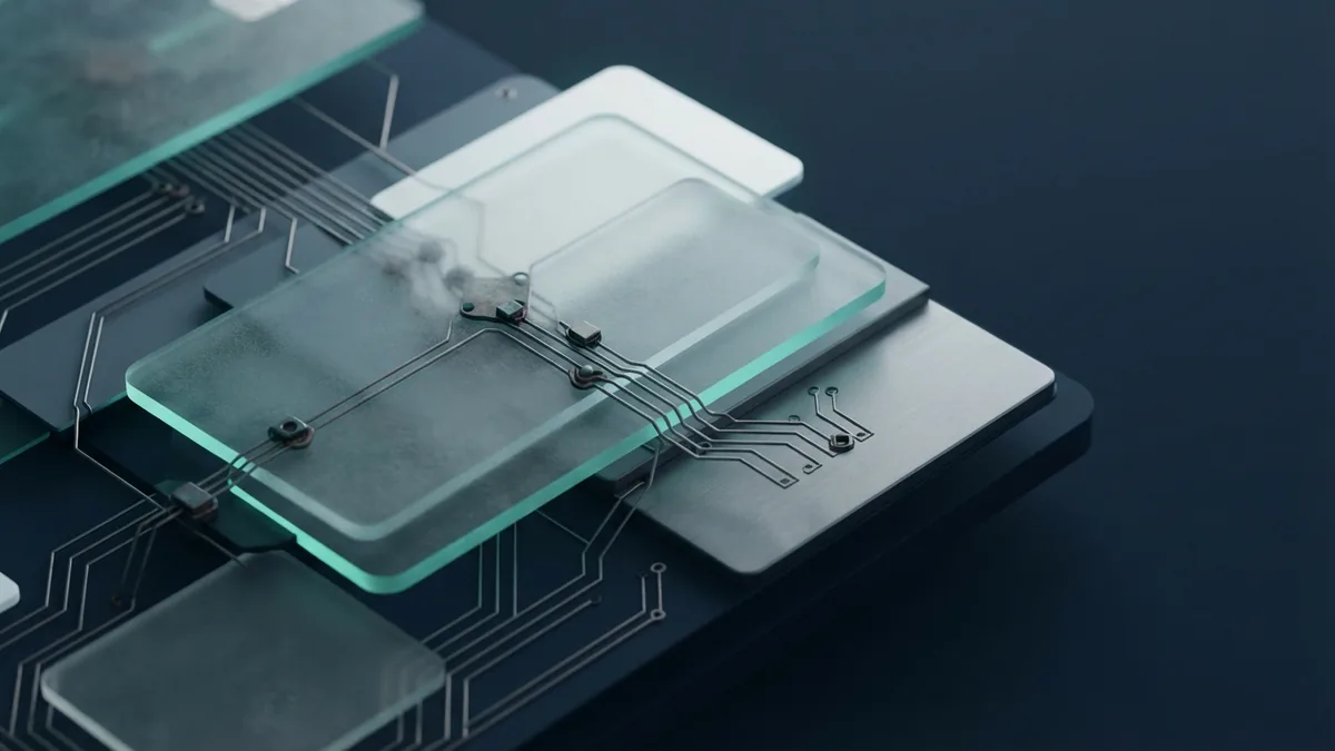 Frosted glass payment system showing gateway security and integration features