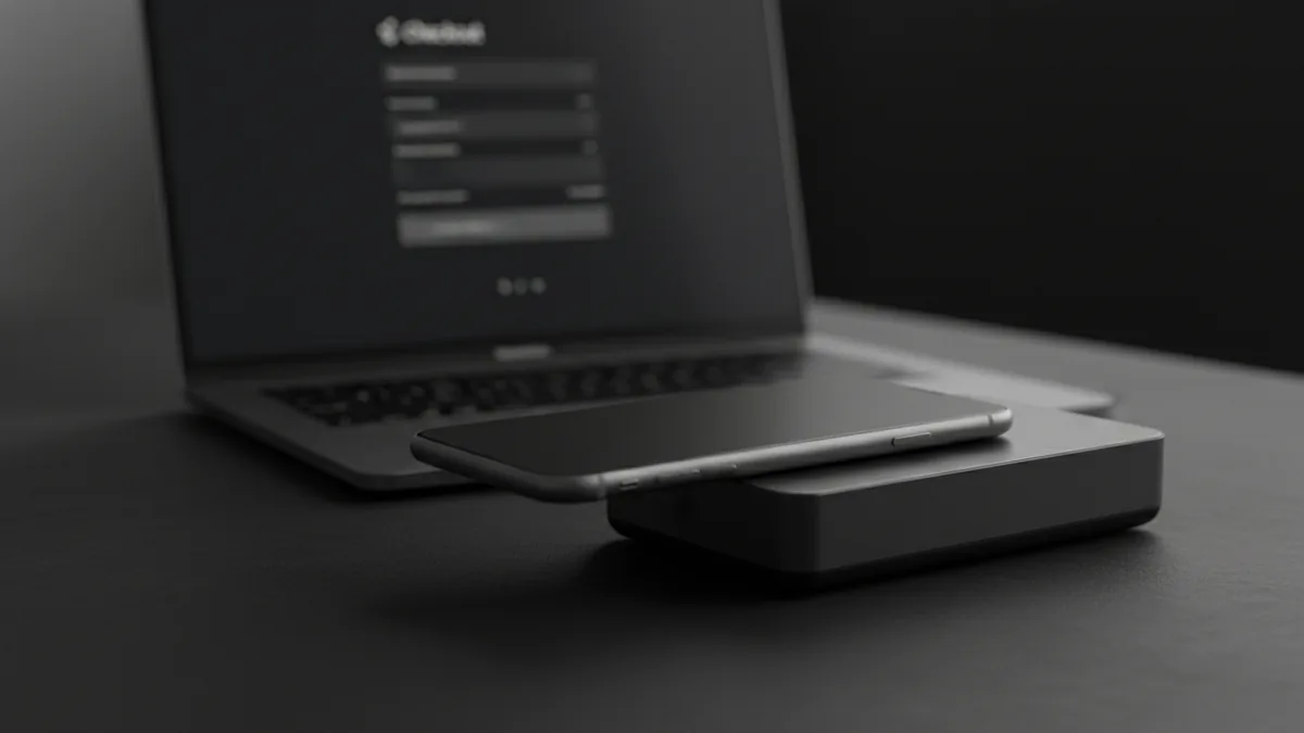 Online and in-person payment setup Smartphone and card reader illustrating in-store and online payment acceptance