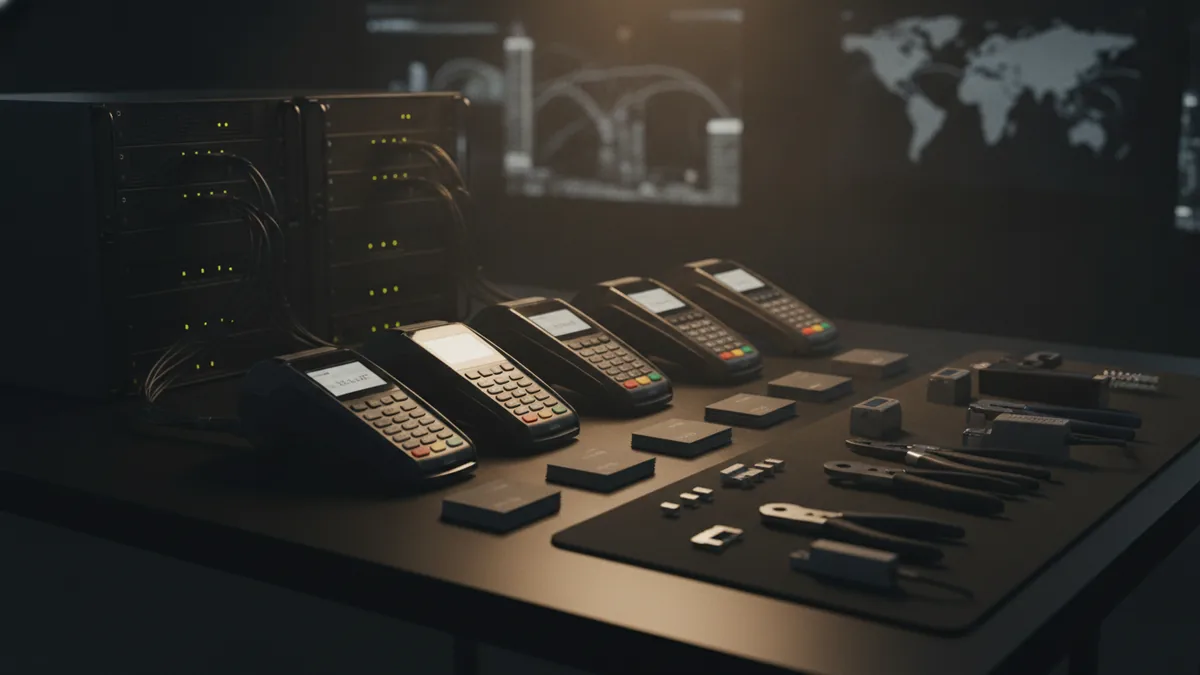Payment team checking devices, access controls, and secure card data storage