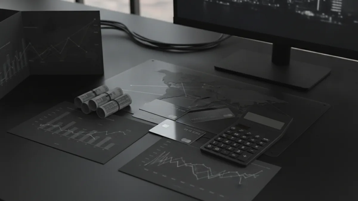 Business team reviewing payment methods and fees at a planning desk