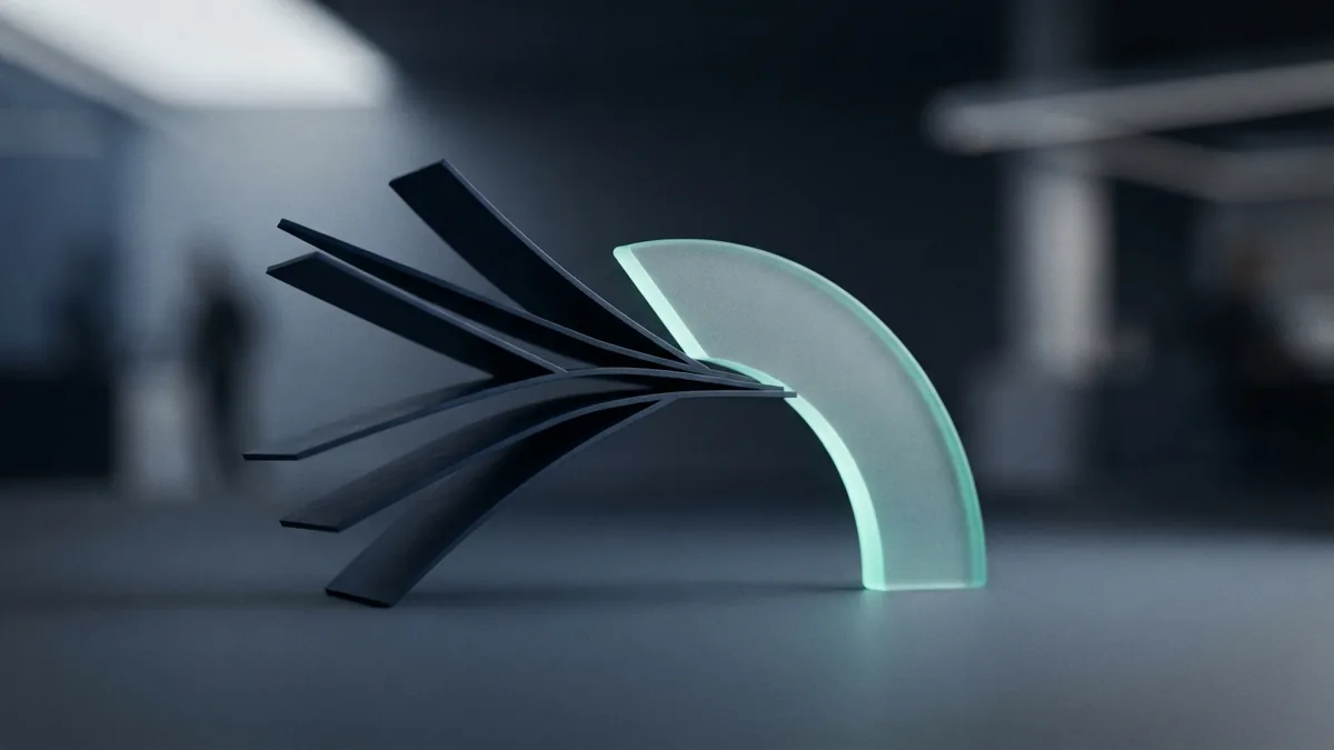 Emerging payment paths Navy planes branching toward a glass arc to suggest new payment options
