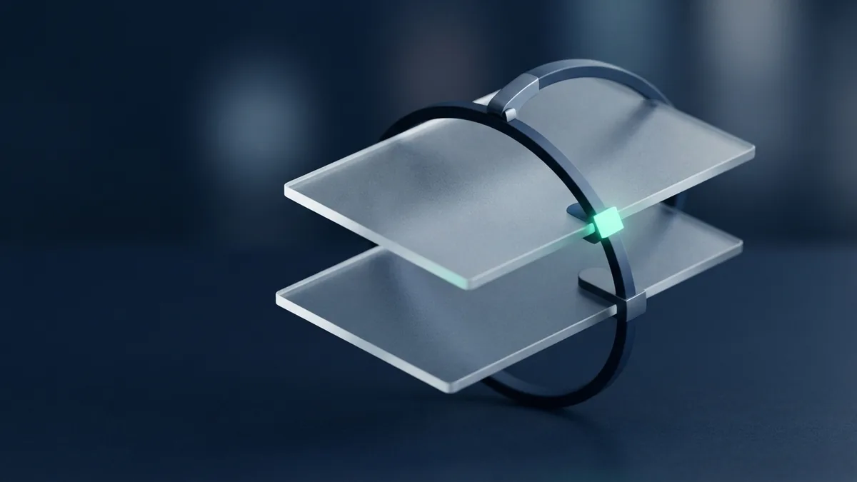 Customer habits that help deter fraud Frosted glass cards and a teal-lit link represent safe customer payment habits