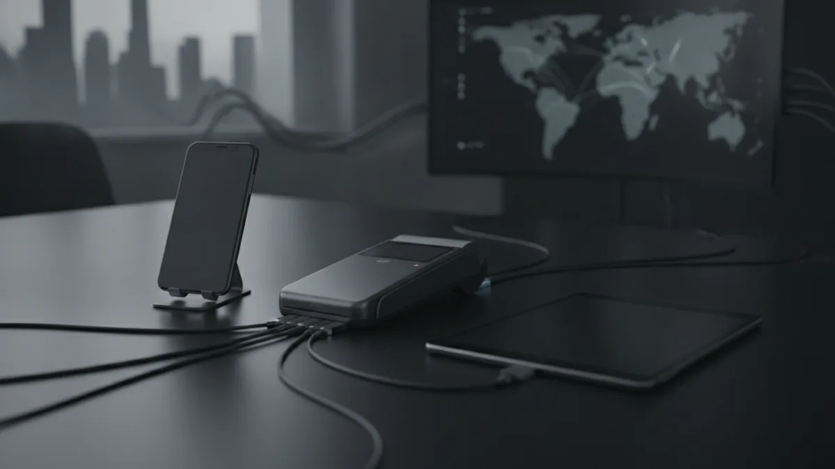 Several payment devices arranged for online, retail, and mobile sales