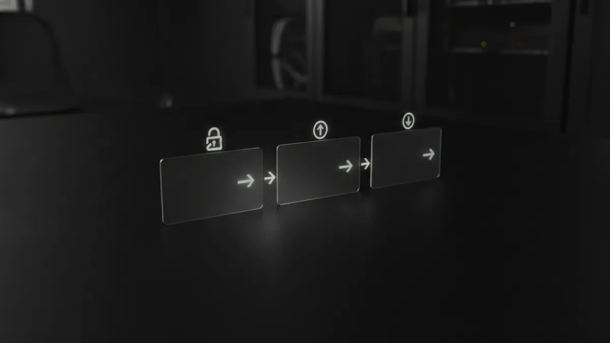Three-step setup showing authorization, capture, and release flow