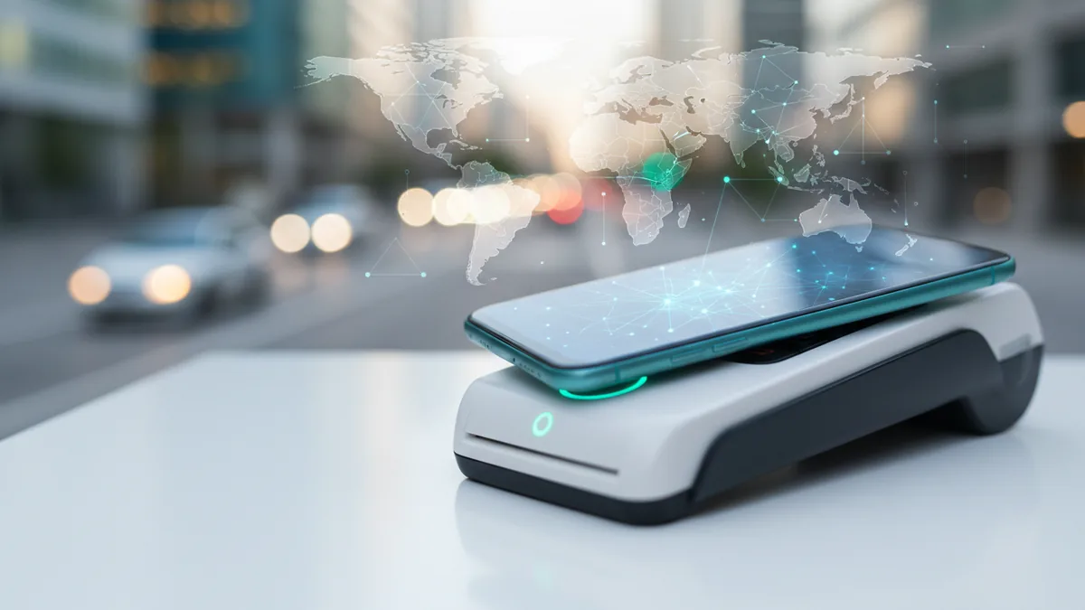 Checkout flows vary by region Payment devices used for card checkout in a city setting